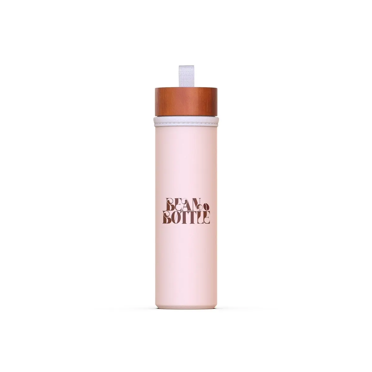 BEAN BOTTLE - Double Walled Glass Coffee Tumbler (Pink)