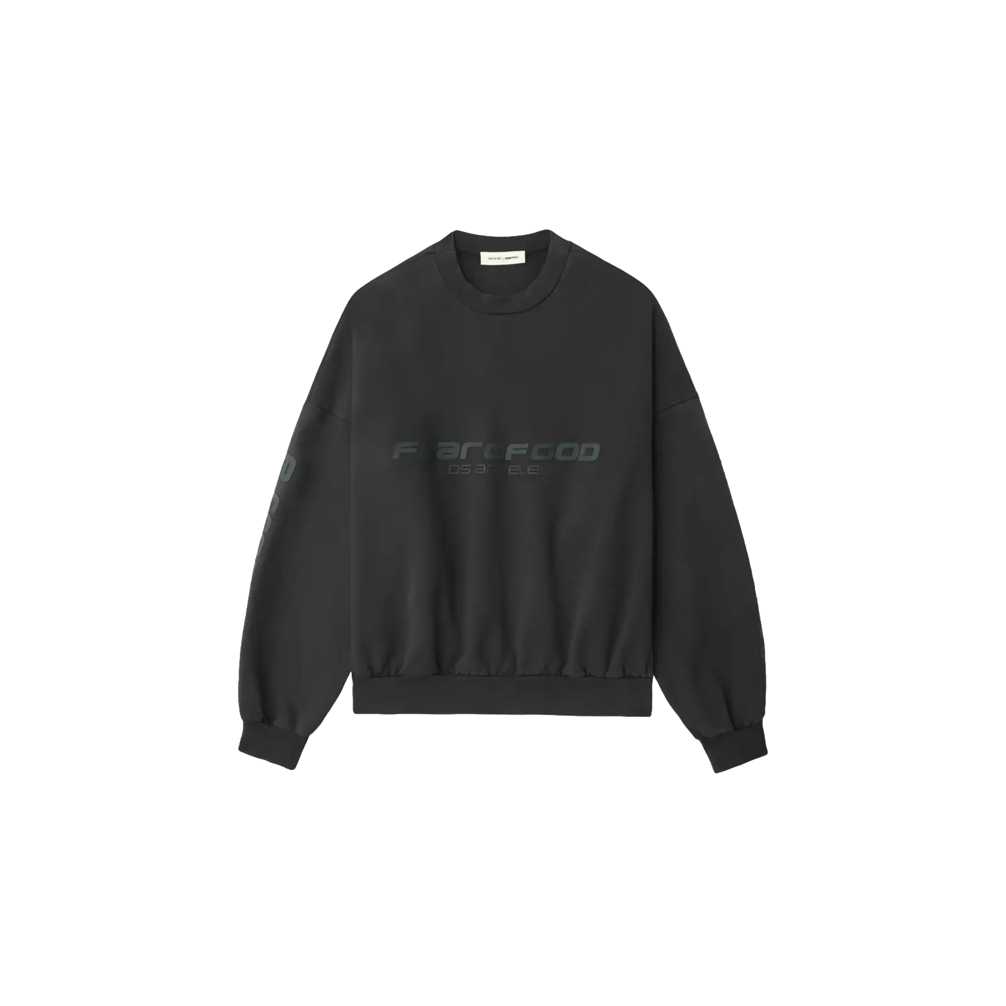 Los Angeles Heavy Fleece Cropped Sweatshirt "Vintage Black" 192HO256893F