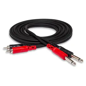 Hosa Stereo Interconnect Dual 1/4 in TS to Dual RCA
