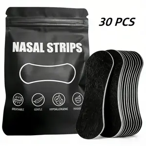 30 Pcs Sports Nose Strips, Enhanced Adhesion, Wide Design for Comfort, Anti-Snoring, Improved Breathing, Breathable Design