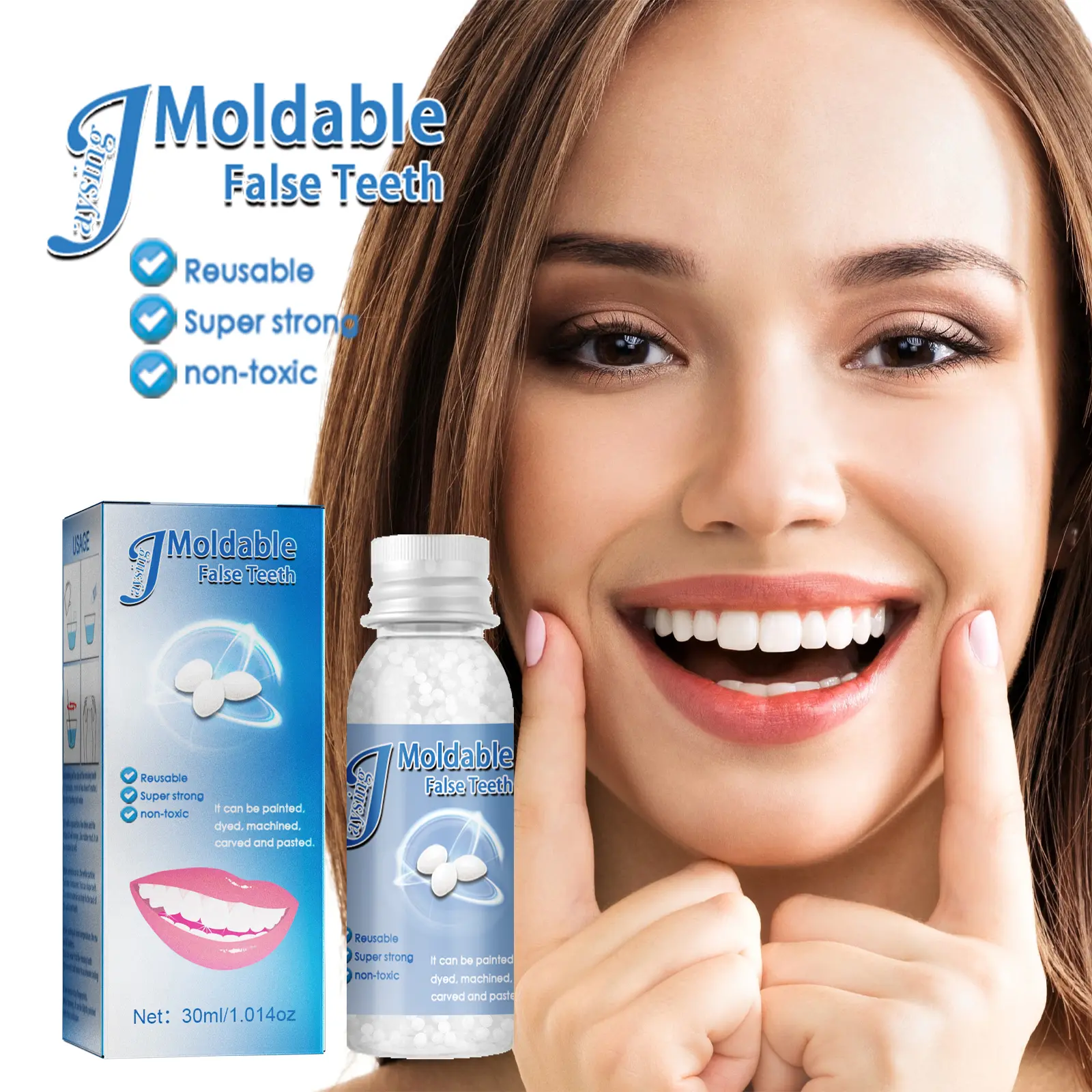 Professional Dental Repair Glue - Moldable Temporary Filling for Cavities & Broken Teeth | Instant Adhesive Solution for Gaps, False Teeth & Oral Care | 30ml Smile Restoration Kit Denture Pellets Gel