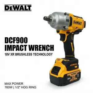 DEWALT DCF900 1/2 Inch Impact Wrench Kit – 20V Lithium-Ion – For Concrete Anchors & Flange Bolts – 223mm Length