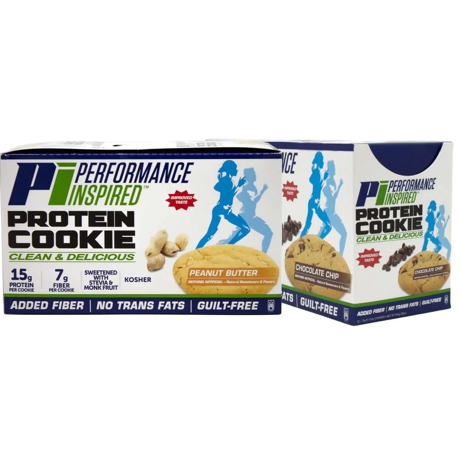 Performance Inspired Nutrition Protein Cookie - Contains: BIG 14G Isolate Proteins - 6G Of Fiber - All Natural - Gluten Free - No Artificial Ingredients - Great Tasting - 12 Count