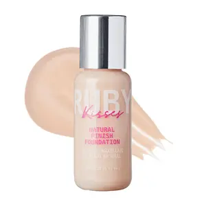 Ruby Kisses Liquid Foundation Medium Coverage, Lightweight, Natural Finish, Face Makeup for All Skin Type, Korean Makeup (Fair Porcelain)