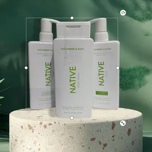 Natural Vegan Native Shampoo, Conditioner and Body Wash Set 16.5 Oz each