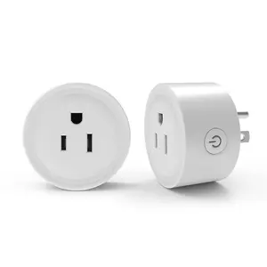 Smart WiFi Plug Outlet 16A 2200W Smart Socket Compatible with Alexa Google Assistant Remote Control with Timer Schedule 2.4GHz WiFi for Home Automation Lights Appliances Energy Saving