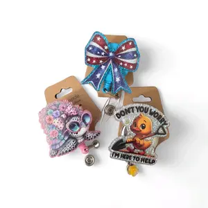 Badge reel with no beads