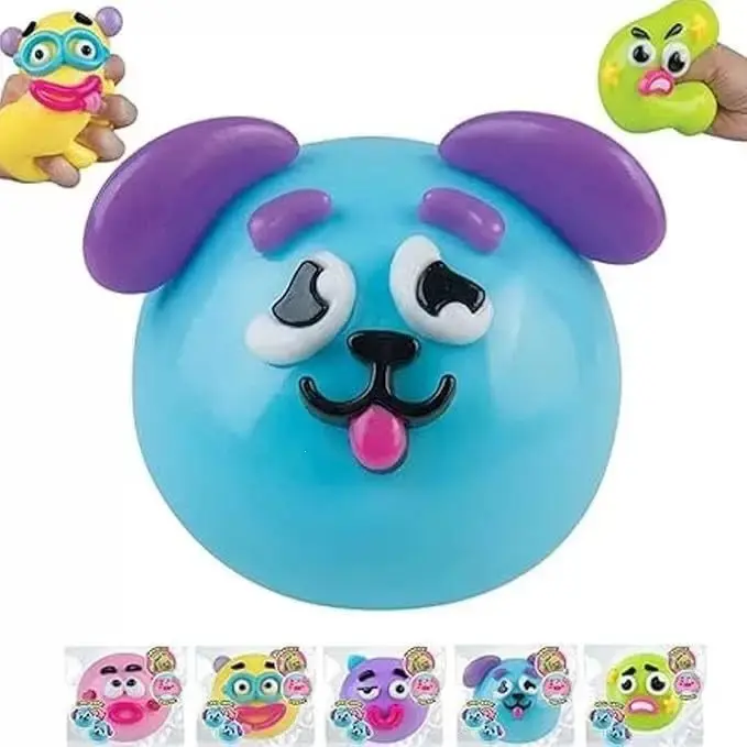 Cute Face Squishy Toy Stress Relief Squeeze Fidget Toy, Funny Expression Soft Sensory Toy for Kids Adults