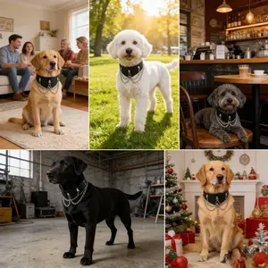 Fashion collar, nice-looking and easy to wear, soft and fitting, no pressure even when worn for a long time. If you love it, give it a comfortable and safe collar.