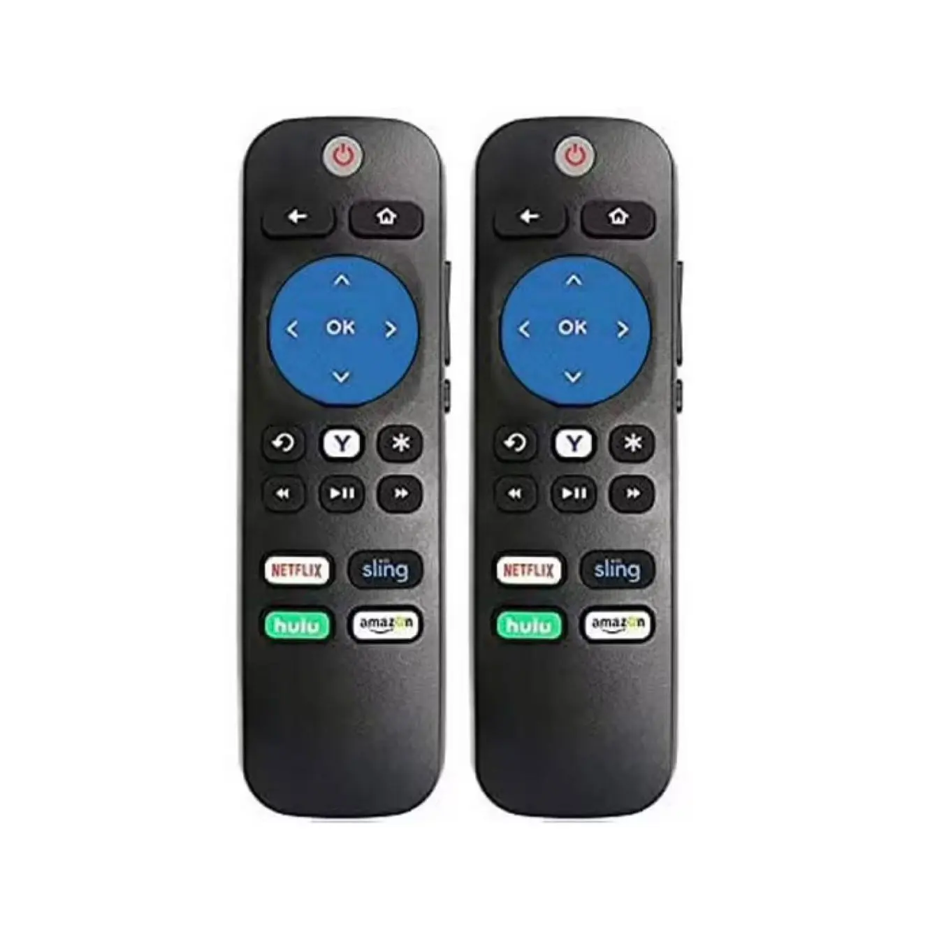 (2 Pack) Universal Replace Remote Control Compatible with TCL, Insignia, Onn, Sharp, Element, Westinghouse, Philips, JVC, RCA, Hitachi, Sanyo Roku TV Series