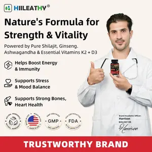 HIILEATHY | Shilajit Pro Max for Active Lifestyles – with K2+D3, Fulvic Acid & Electrolytes | Energy, Muscle Recovery & Joint Support – 60 Caps