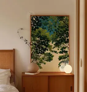 [SALE UP TO 50% + FREE SHIP] Tree Canopy Poster  Green Botanical Wall Art  Nature Branches Illustration Print