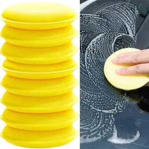 Car polishing wax application pad, 24-piece car foam polishing pad, high-density microfiber soft polishing sponge, round 4-inch car wax application pad