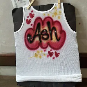 Custom Airbrush  Ribbed Tank Top Party outfit idea