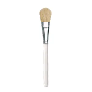 APPEARUS Professional Oval Facial Mask Brush with Natural Boar Bristles for Smooth Application Durable Brass Ferrule & Water Resistant Acrylic Handle