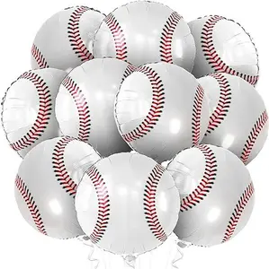 Big 10 Pieces Baseball Balloons - 18 Inch, Baseball Party Decorations | Softball Balloons, Baseball Birthday Decorations | Baseball Birthday Party Supplies | Baseball Decorations for Party