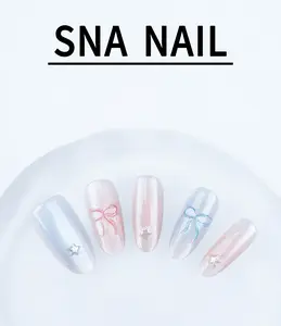 Handmade Press On Nails 10Pcs | Salon Quality Fake Nails with Glue Kit & Nail Tool Set | Reusable Gel False Nails for Women | Easy DIY Manicure at Home
