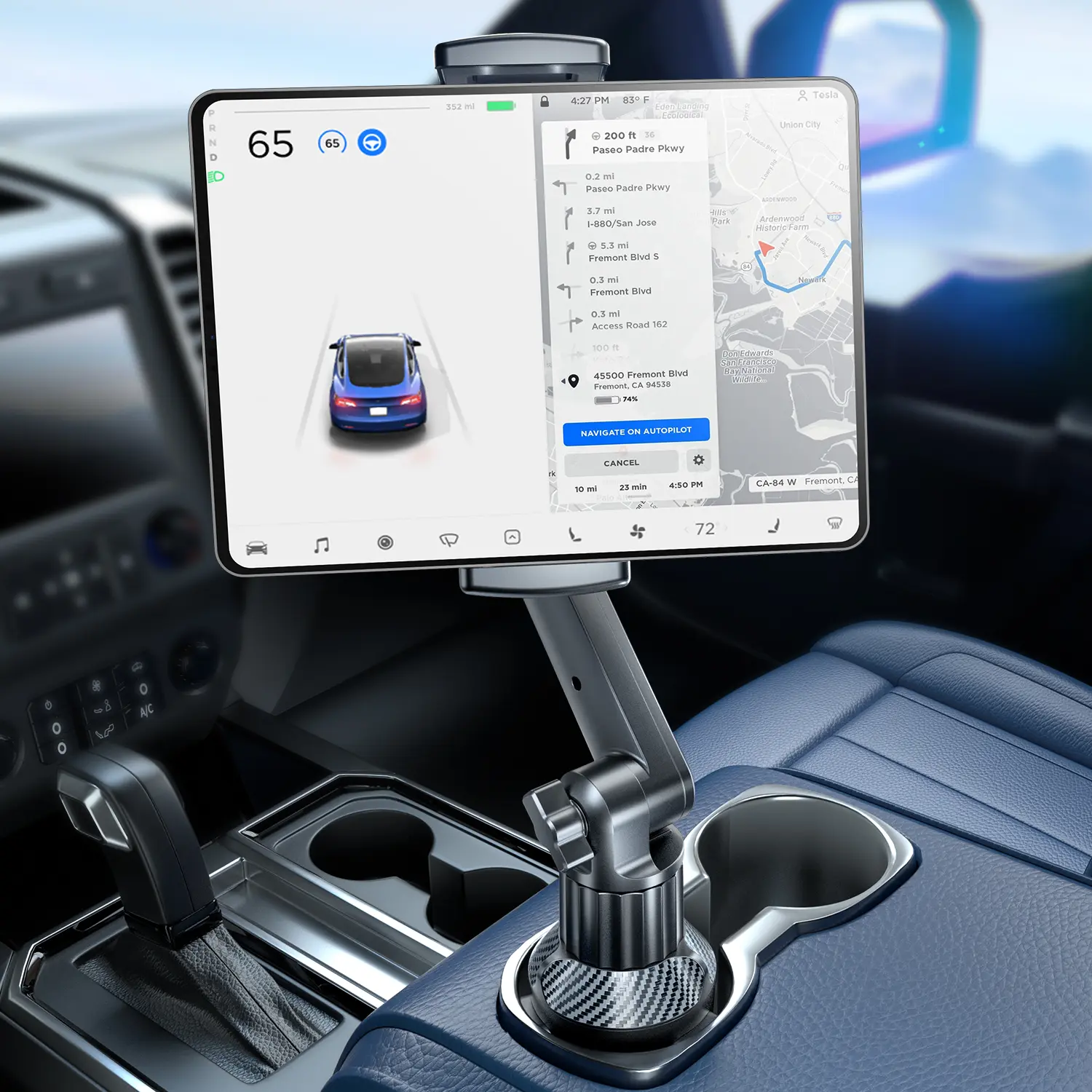 eSamcore Universal Car Cup Phone & Tablet Holder, Large Adjustable Clamp Mount, 360-Degree Rotatable Stand for 6"-12.9" Devices (iPhone 17/16/15/14/13, iPad Pro/Air/Mini, Galaxy, Kindle) #SummerWins #DealsForYouDays, Phone Holder For Car