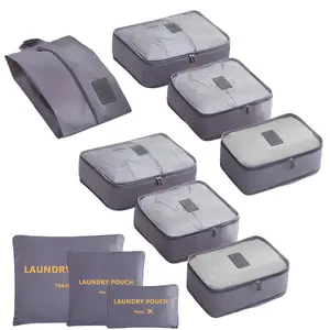 7pcs/12pcs Packing Cubes for Suitcases, Travel Luggage Packing Organizers, Essential Travel Accessories with Shoe/towel Laundry Bags, Travel Organizer Set