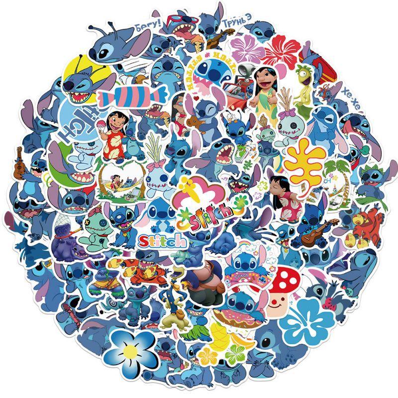 Disney Stitch Stickers 100pcs Featuring Various Adorable Stitch Designs Perfect for Scrapbooking and Decorations