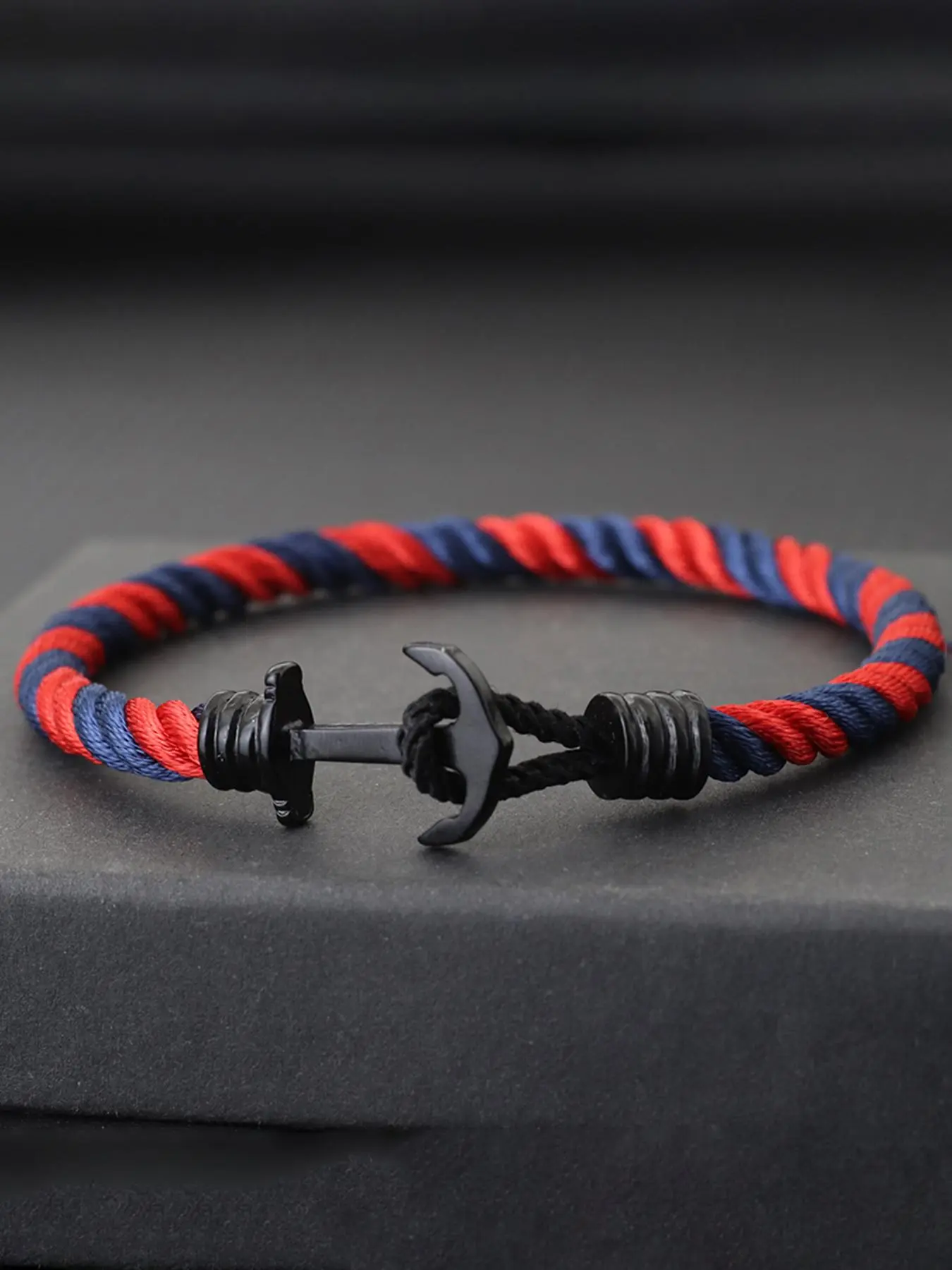 New Nautical Anchor Bracelet For Men 5mm Grade A Nylon Rope Fabric Wish Braslet Beach Surfing Outdoor Cycling Wrap Braclet Joias