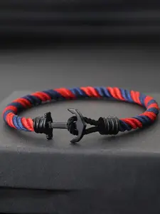 Men's Nautical Anchor Design Bracelet, Fashionable Nylon Rope Bracelet for Men, Casual Trendy Jewelry Accessories for Party, Daily Clothing Decor for Boy, Trendy Stack Bangle