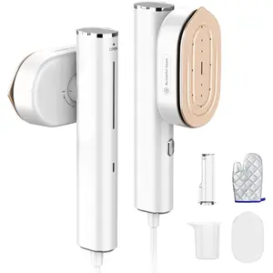 ELORTI Garment Steamer for Clothes, Handheld Steamer & Iron 2-in-1, Portable Travel Clothing Steamer Iron, 10-Second Fast Heat-Up, Mini Garment Steamer & Iron