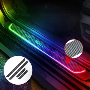 Car Door Sill Protector, Rechargeable Decorative Atmosphere Light, Car Interior Decorative Light, Universal Car Accessories, Illuminated Entry