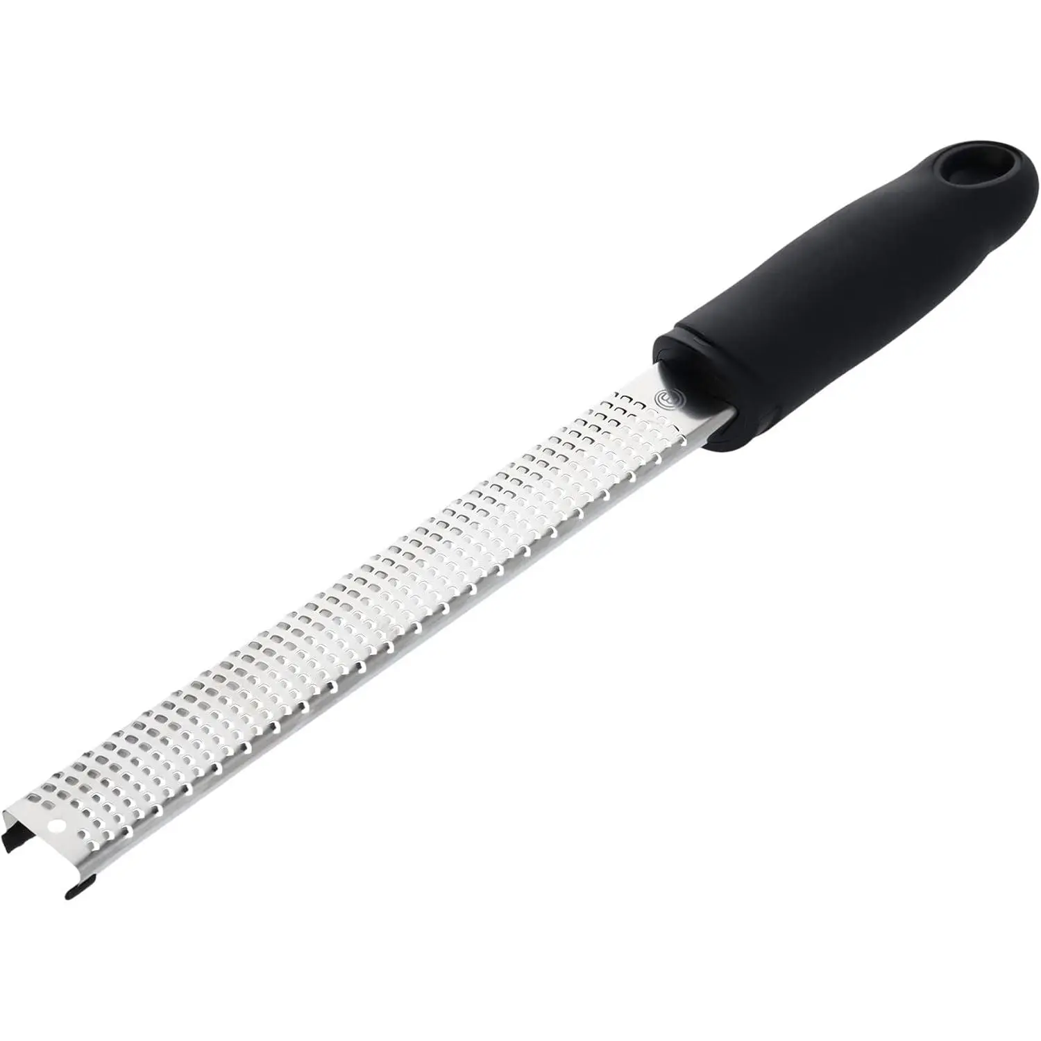 Lemon Zester Grater with Handle, Kitchen Tool for Zesting Citrus Fruits & Finely Grating Parmesan Cheese, Garlic, Ginger, Coconut, Nutmeg, Wasabi, Chocolate etc, Stainless Steel, 12 inches