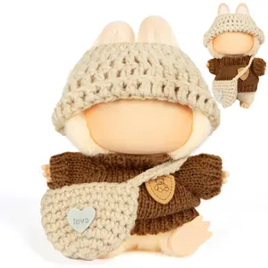 SeSe Code Premium 17cm Doll Clothes – Cute Cartoon Outfits with small camera, water bottle, hat and bag decoration