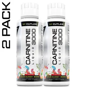 Cutler 2 Pack Carnitine 3000 Liquid Supplement for Energy Sugar Support and Recovery health and fitness liquid