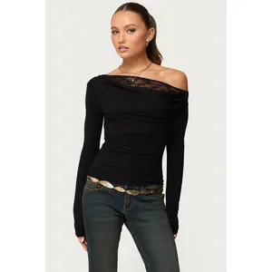 Layered Lacey Off Shoulder Top