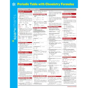 Periodic Table with Chemistry Formulas SparkCharts by SparkNotes [Hardcover Book]