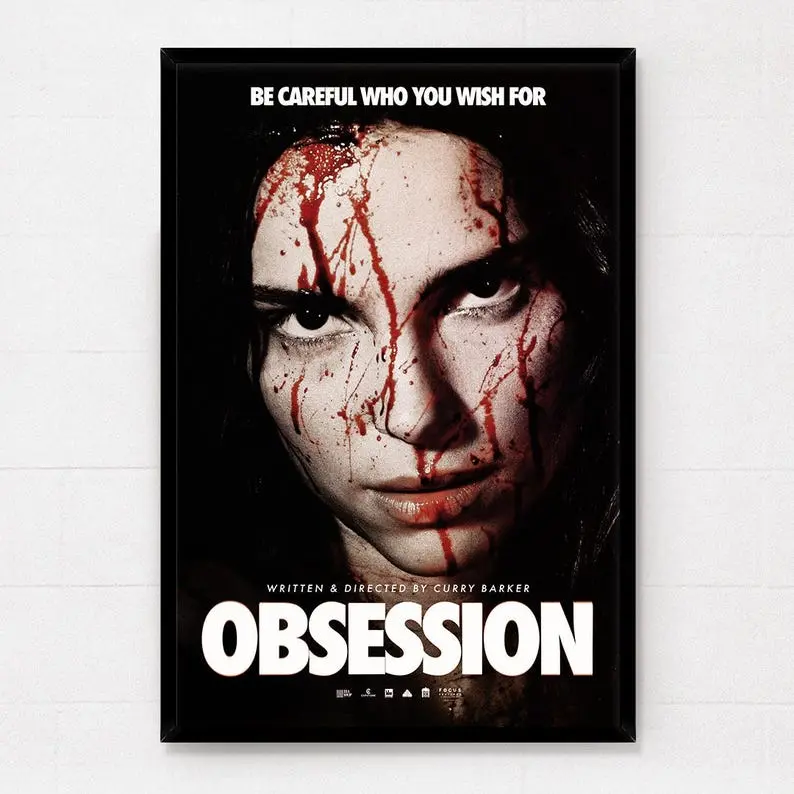 Obsession Movie Poster, Psychological Horror Film Wall Art Print, Thriller Cinema Decor, Dark Aesthetic Poster, Home Theater Art, No Frame