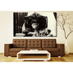 Tony Montana Wall Art, Scarface Movie Paper Wall Art, Gangsters Paper Print, Home Decor, Office Decor, Ready to Hang, Gift For Him, Luxury Decor