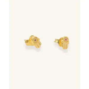 Jerusalem Hamsa Studs