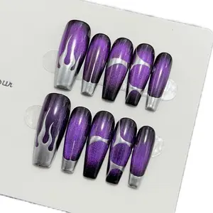 NailNation Handmade press on nails Violet Blaze