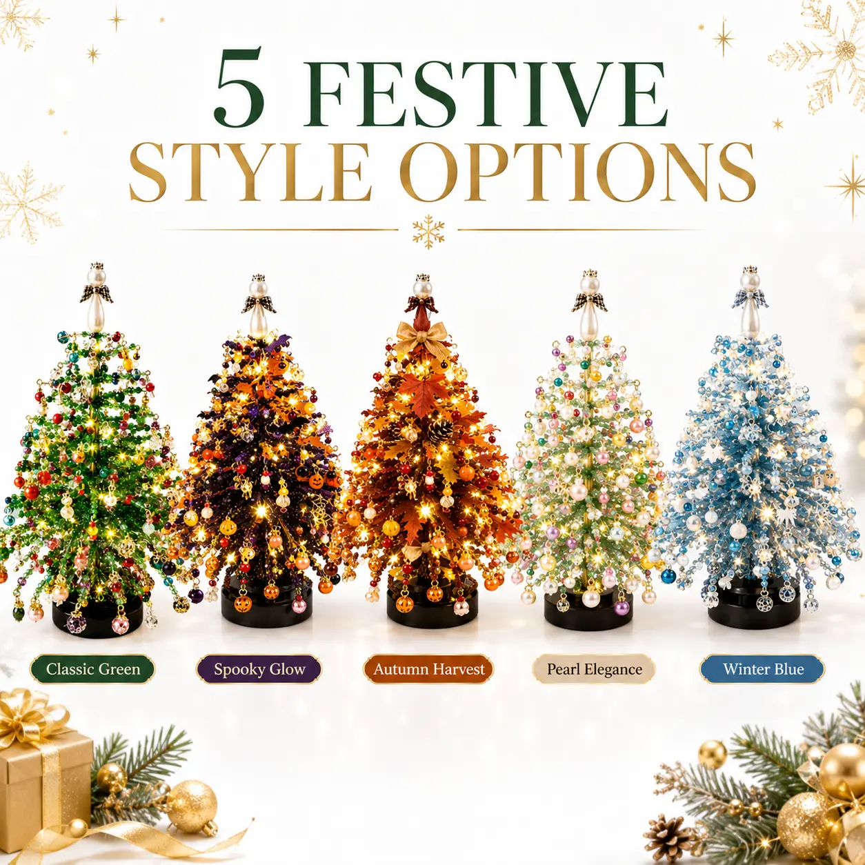 Christmas DIY Beaded Tree Craft Kit: Develop Hands‑On Ability, Get A Great Sense Of Accomplishment, Wonderful Holiday Gift For Festive Vibes