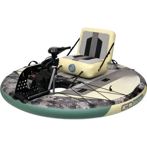 GoBoat Fish 1-Person Inflatable Boat with 35LB Thrust Motor & 5-Speed Electric Motor | Ultra Portable Fishing Boat for Lakes Rivers & Bays | Armorlite Construction & 5-Minute Setup | Includes Rod Holder & Storage | Battery Not Included