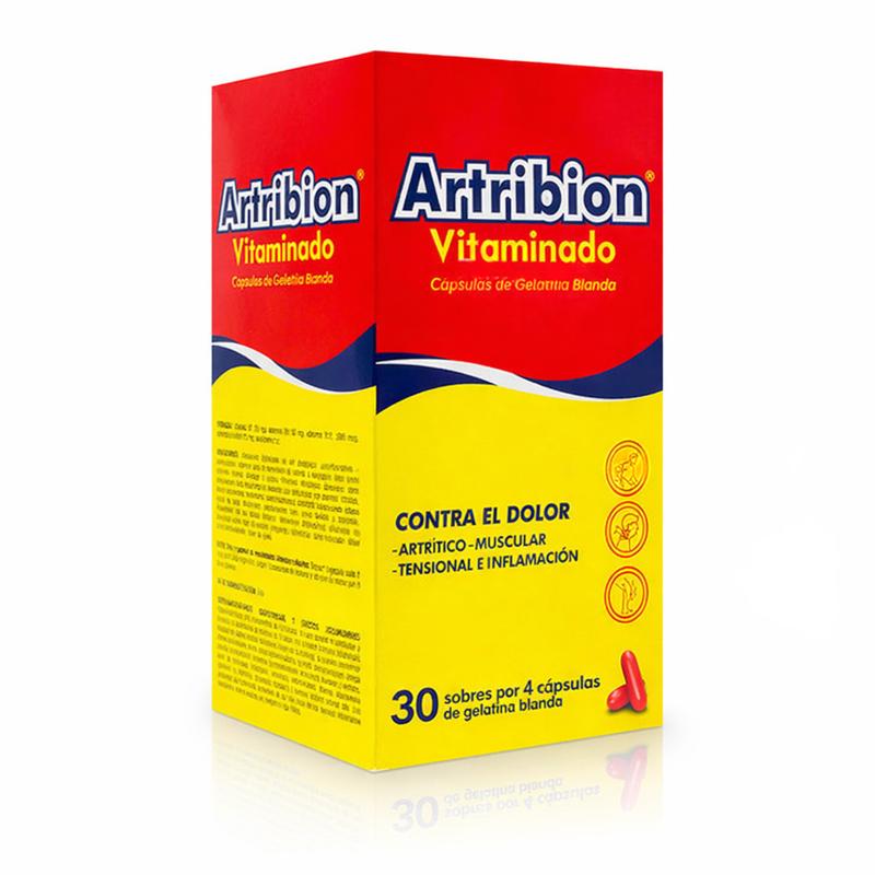 Artribion Vitaminado 30 Capsules Healthcare Vitamins - Gelatina Blanda Contra el Dolor - Musculo Tensional Inflamacion