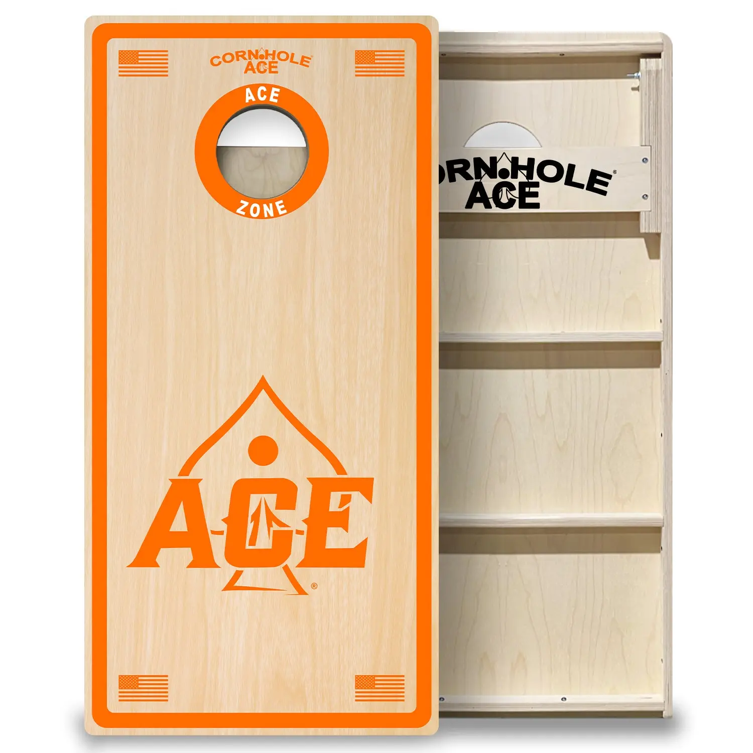 ACE Zone - Orange Cornhole Board Set | Professional