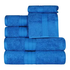 Superior Egyptian Cotton 6-Piece Solid Absorbent Towel Set