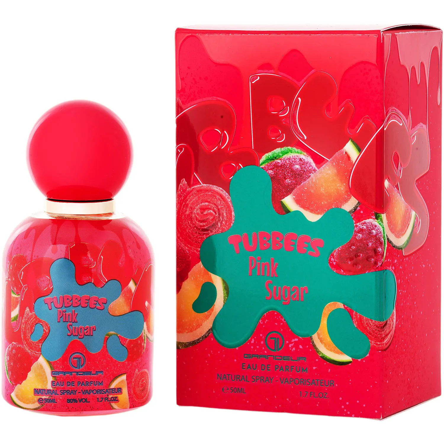 Tubbees Pink Sugar By Grandeur Unisex Eau De Parfum - 1.7 fl oz EDP Perfume Spray, Enchanting Fragrance with Cotton Candy Sweetness Tubbees Pink Sugar By Grandeur Unisex Eau De Parfum - 1.7 fl oz EDP Perfume Spray, Enchanting Fragrance with Cotton Candy Sweetness