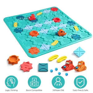 Logical Road Builder Toy Brain Teasers Puzzles Montessori Toys Preschool Educational Learning Toys Puzzle STEM Board Game For kids 3-8 Years Old Boys Girls Birthday Gift GPCT5326