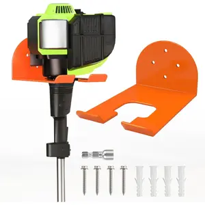 Weedeater Hanger, Heavy Duty Weed Eater Hanger Wall Mount, Garden Power Tool Holder with Rubber Coating for Grass Trimmer, Hedge Trimmer, Leaf Blower, Garage Organizer, 1 Pack