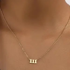 Angel Number Necklaces with significance ideal holiday casual simple girl accessory necklace
