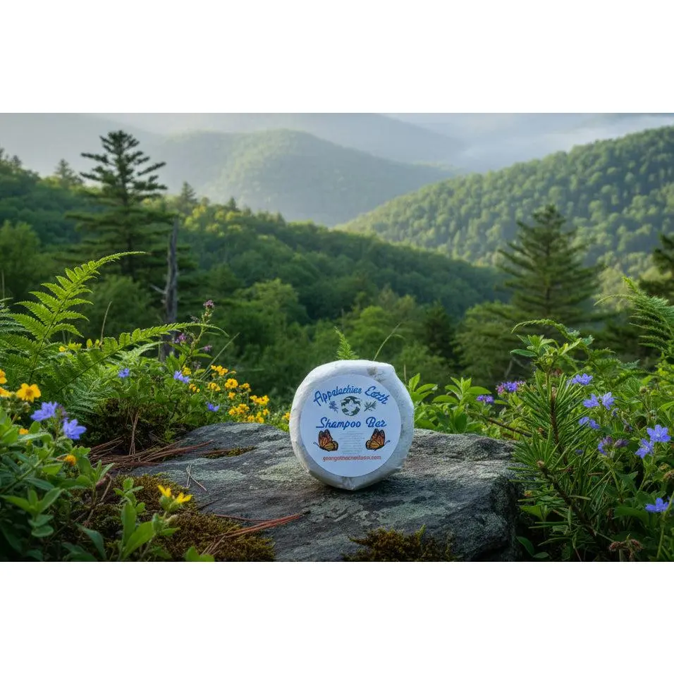 Appalachian Earth French Shampoo Bar with Vitamins, Glycerin, Vanilla Scent, Vanilla-Clay-Cocoa Formula - Oil-Balancing Haircare Cleanser for Natural Hair, Powder