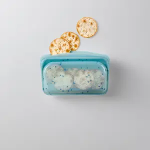 Stasher Snack Bag - Reusable Food-Grade Platinum Silicone, Leak-Free, Dishwasher Safe, 12 fl oz Capacity, Perfect for Snacks & Wet Phone Protection