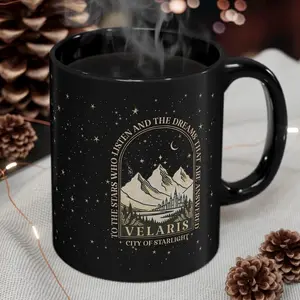 Velaris ACOTAR Coffee Mug, City of Starlight Mug, Sarah J Maas Tea Cup, Book Lover Gift for Women Smut Reader, SJM Mug, Bookish Starry Cup Ceramic Mug (11oz, 15oz)
