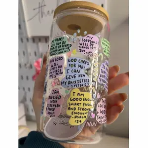 Christian Affirmation Cup Drinkware Bottle Water Bottles Tumbler Washable